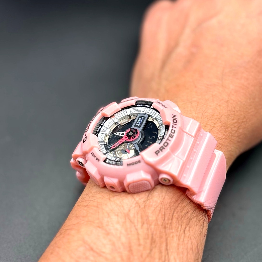 Casio G-Shock GMAS-110MP-4A2 Women’s Pink Analog Digital Watch NIBWT