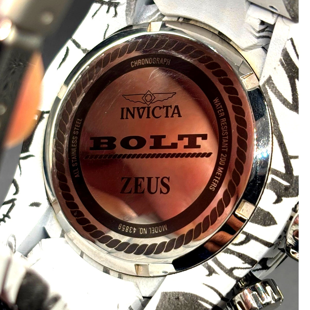 Invicta Bolt Zeus 43859 Chronograph 53mm Aqua Plated Men’s Watch 200M