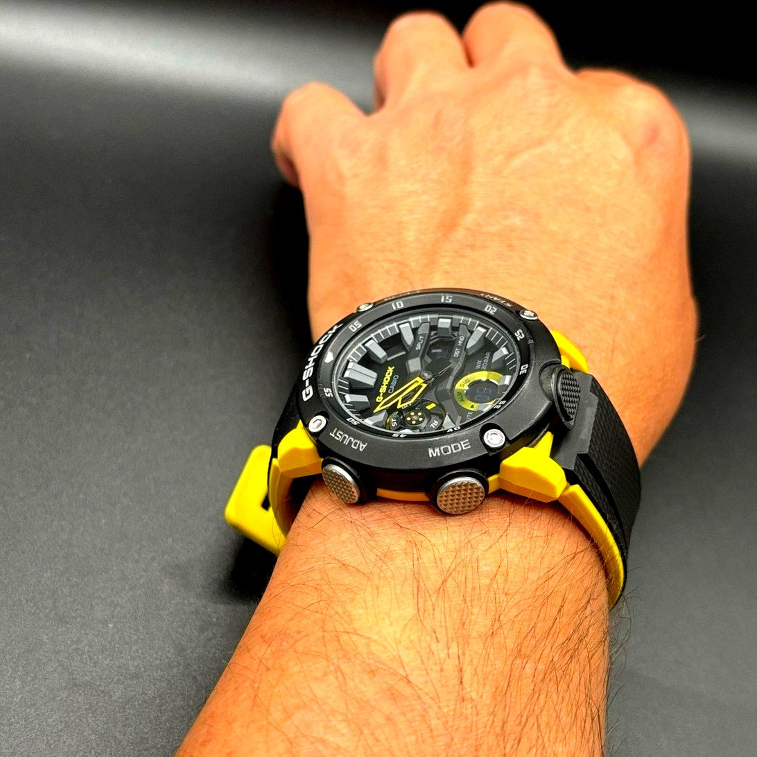 Casio G-Shock GA-2000-1A9 Carbon Core Guard 200M Yellow Black Men’s Watch