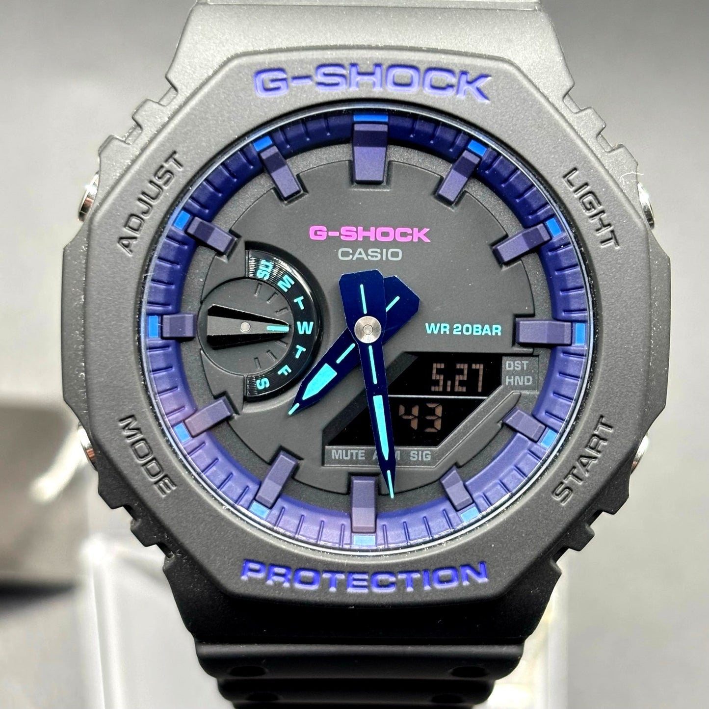 Casio G-Shock GA2100VB-1A CasiOak Virtual World Carbon Core Men's Ana-Digi Watch