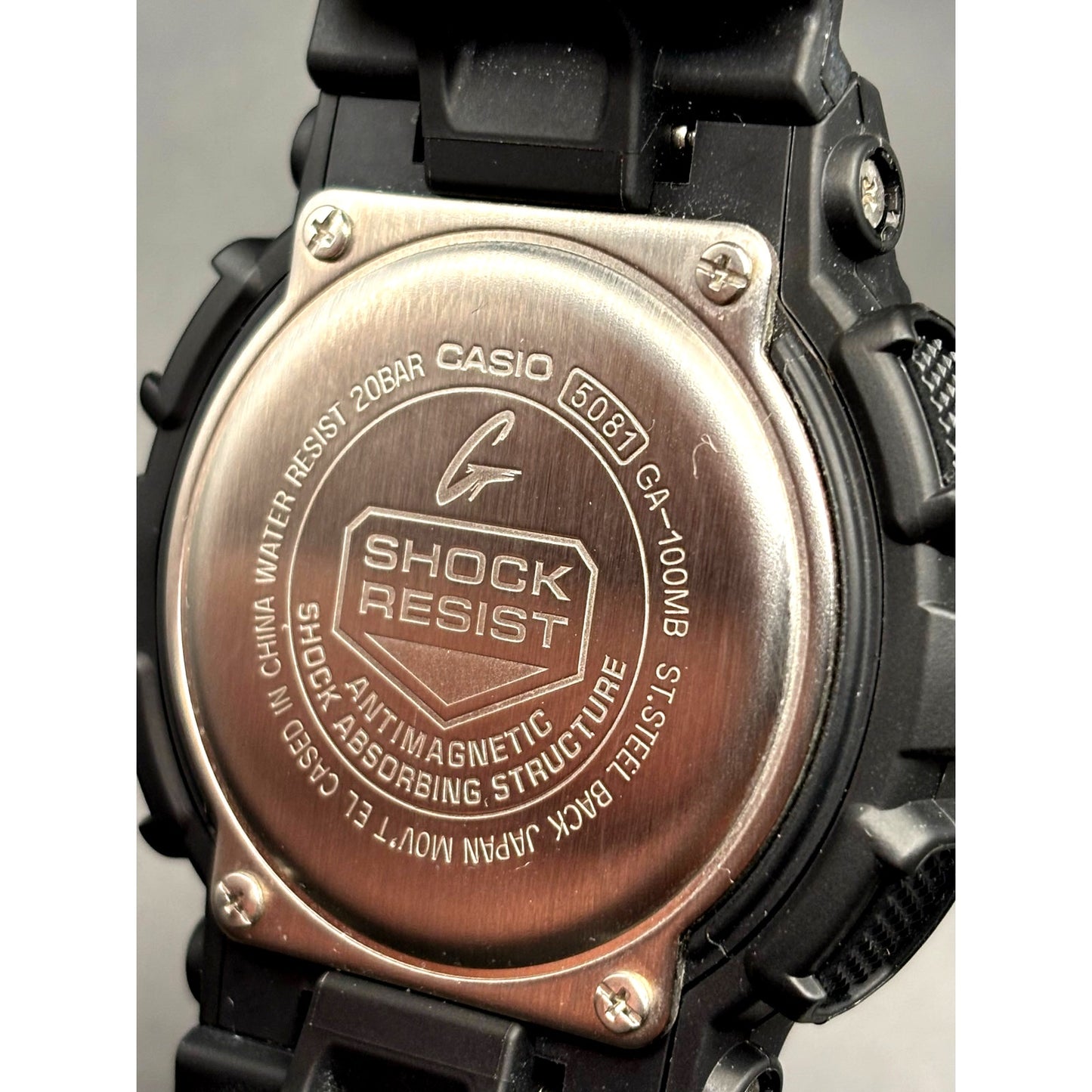 Casio GShock GA100MB-1A Mens Black Analog Digital Shock Magnetic Resistant NIBWT