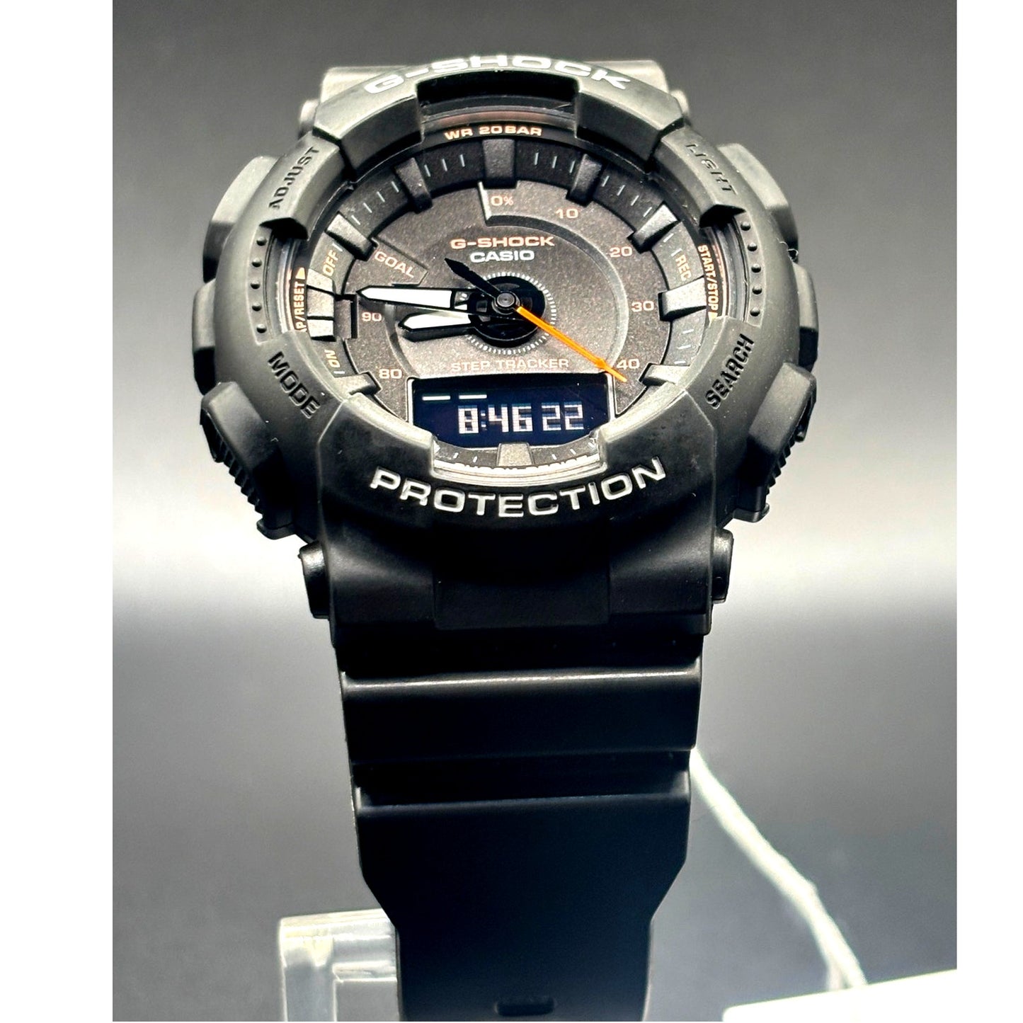 Casio G-Shock GMAS130VC-1A Unisex Black Analog Digital Step Tracker Watch NIBWT