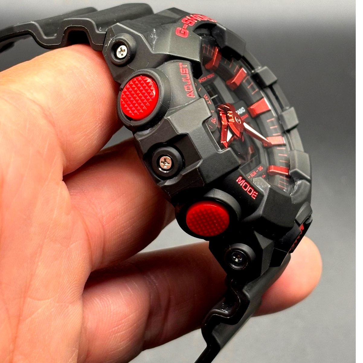 Casio G-Shock GA700BNR-1A Ignite Red Blackout 200M Men's Watch NWT