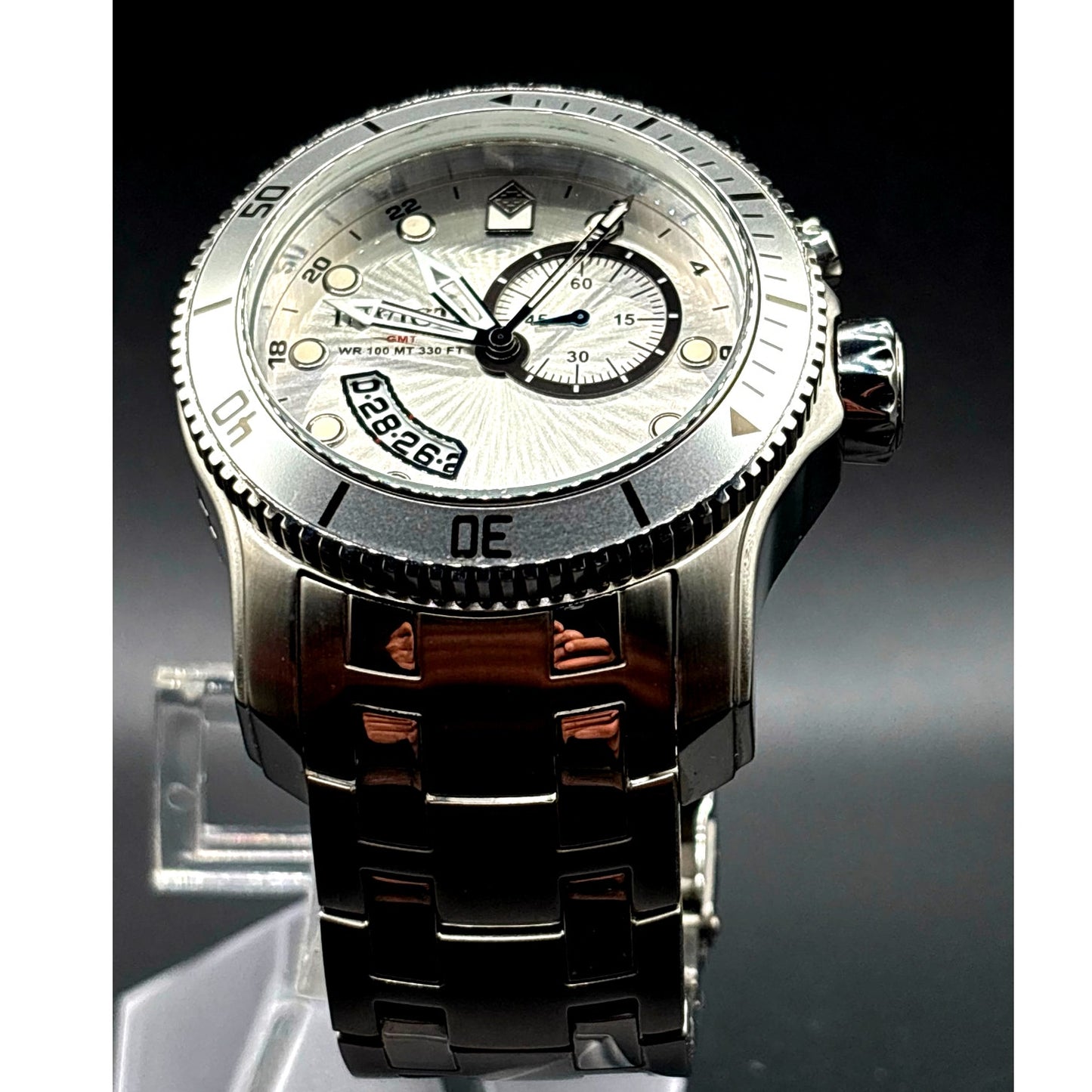 Invicta Pro Diver 6091 GMT 49mm Silver Dial Swiss Quartz Men's Watch