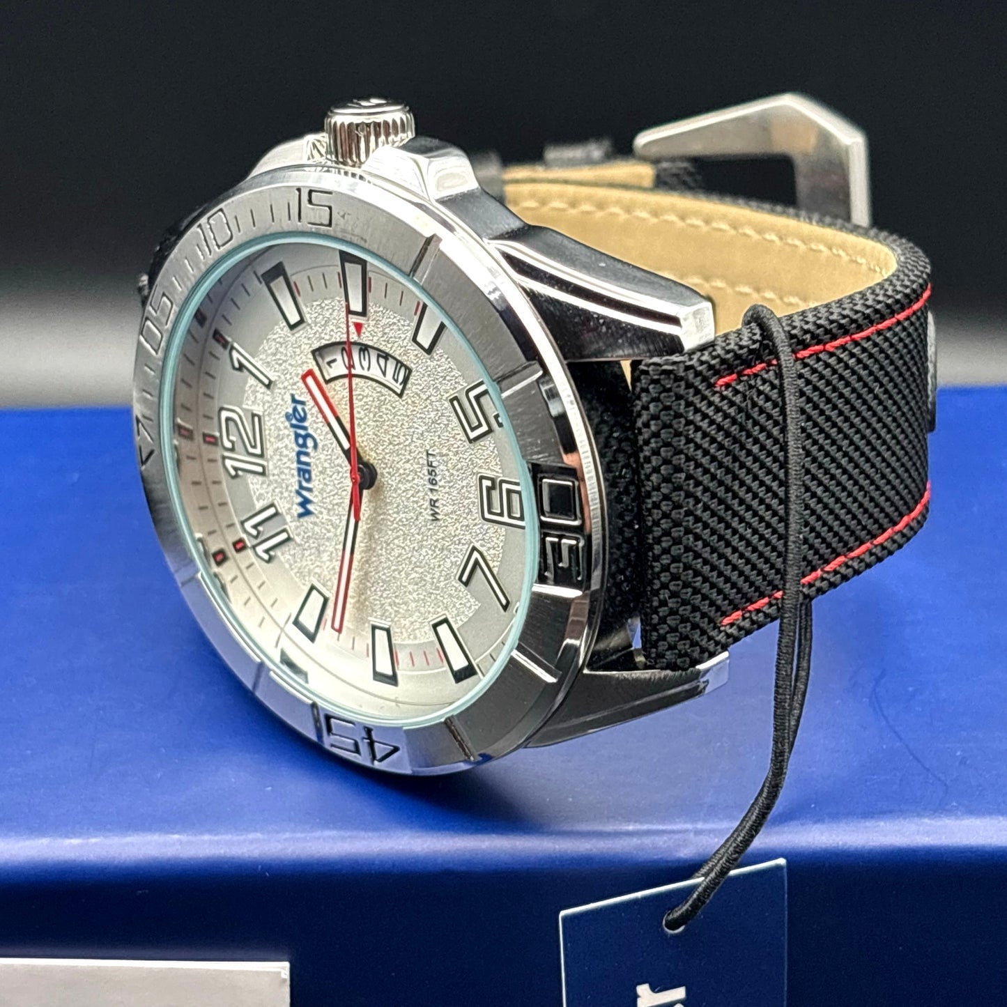 Wrangler WRW4801-7B1 Men’s Western Collection Watch Cream Dial Nylon Strap NIBWT