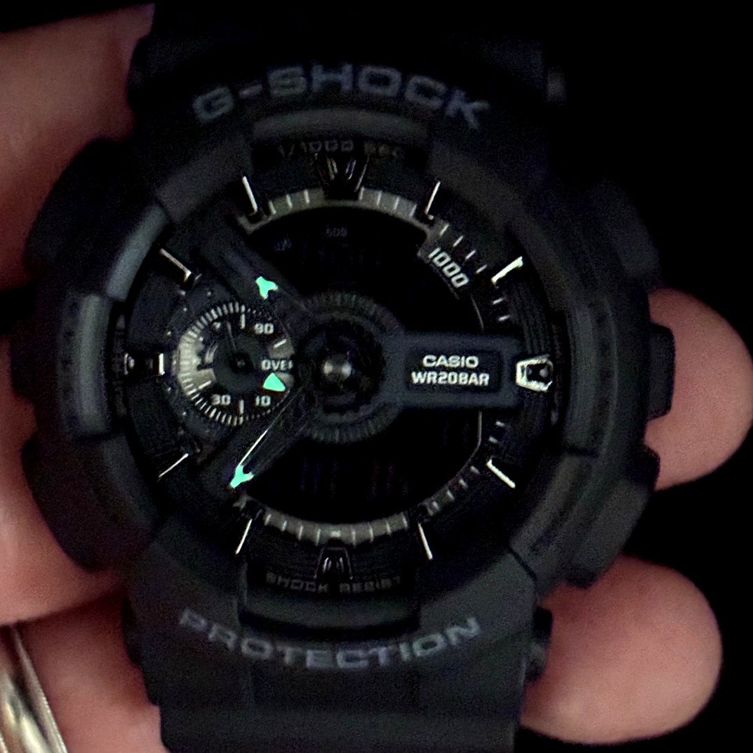 Casio G Shock GA110-1B Black Analog Digital 200M Shock Resistant Men’s Watch NIB