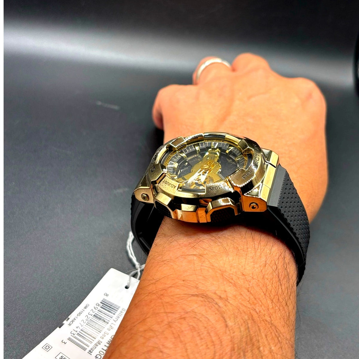 Casio G-Shock GM110G-1A9 Black Gold Metal Covered Analog Digital Watch NIBWT