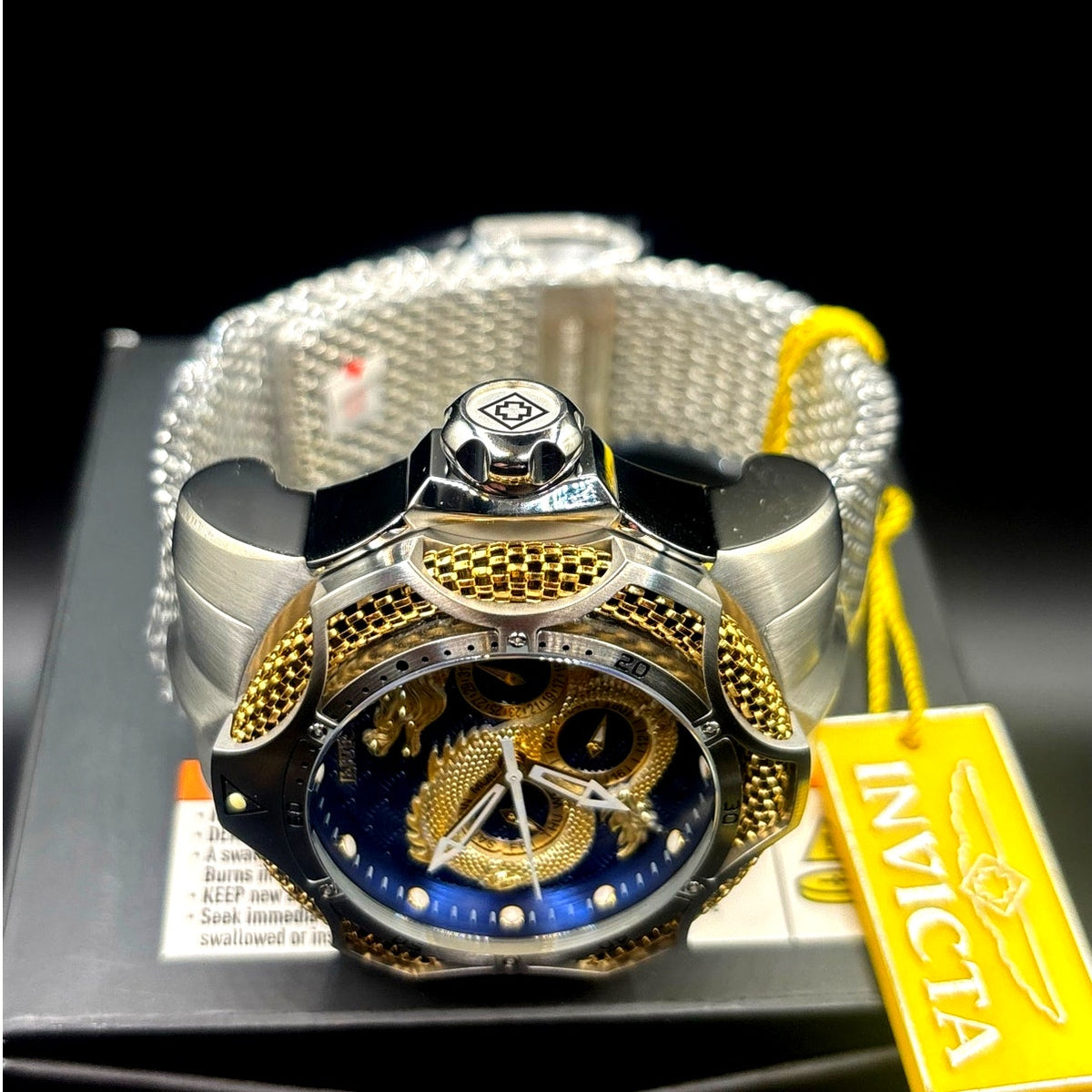 Invicta Venom Draconis 49189 Dragon Blue Dial Men’s Watch 53mm NIBWT