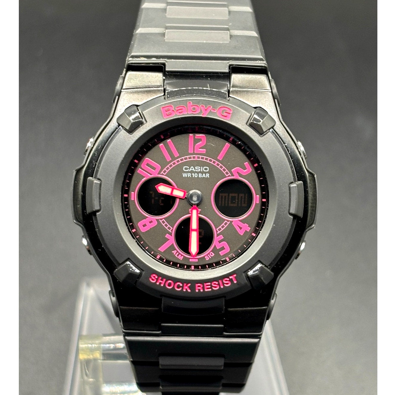 Casio Baby-G BGA-117-1B1 Black Pink Ana-Digi Women's Watch