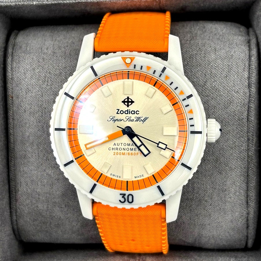 Zodiac Super Sea Wolf ZO9591 Men’s Automatic COSC Diver Watch NIBWT
