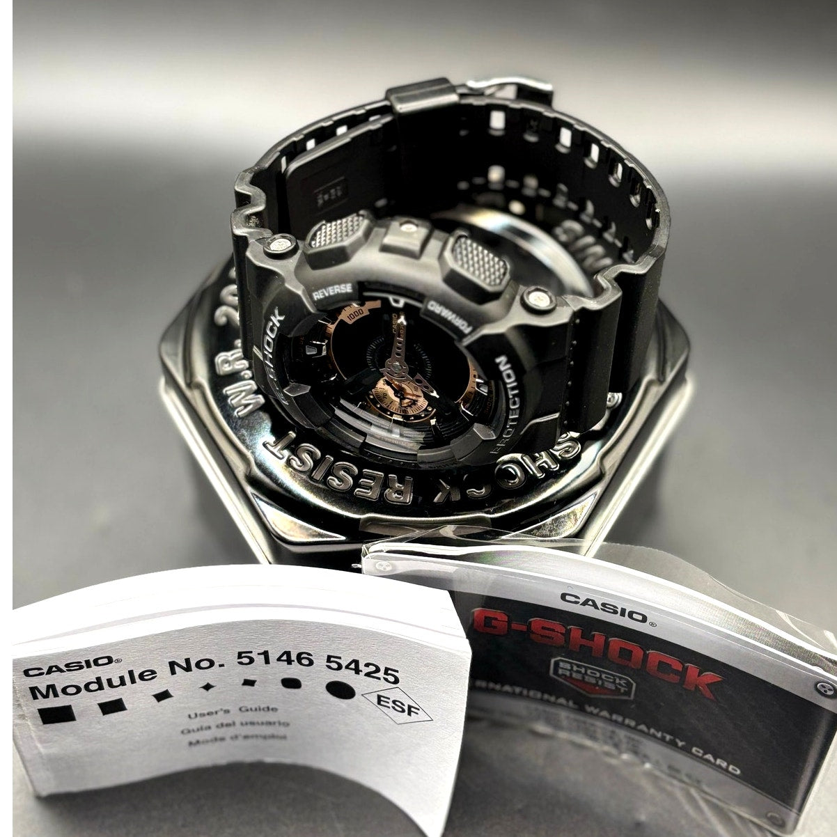 Casio G-Shock GA-110RG-1A Men's Analog Digital Rose Gold Black Resin 200M Watch