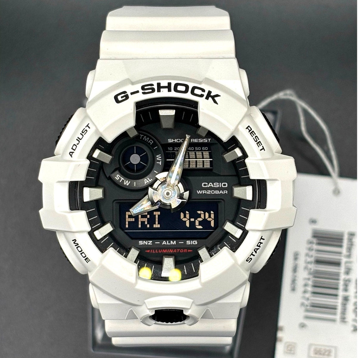 Casio G-Shock GA700-7A Men’s White Analog Digital 53mm Case 200M Watch ...