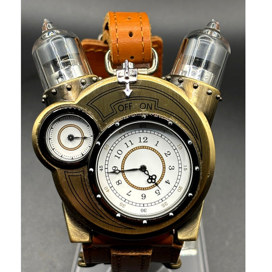 ThinkGeek Tesla Steampunk Analog Watch LED Vacuum Tube Design NEW
