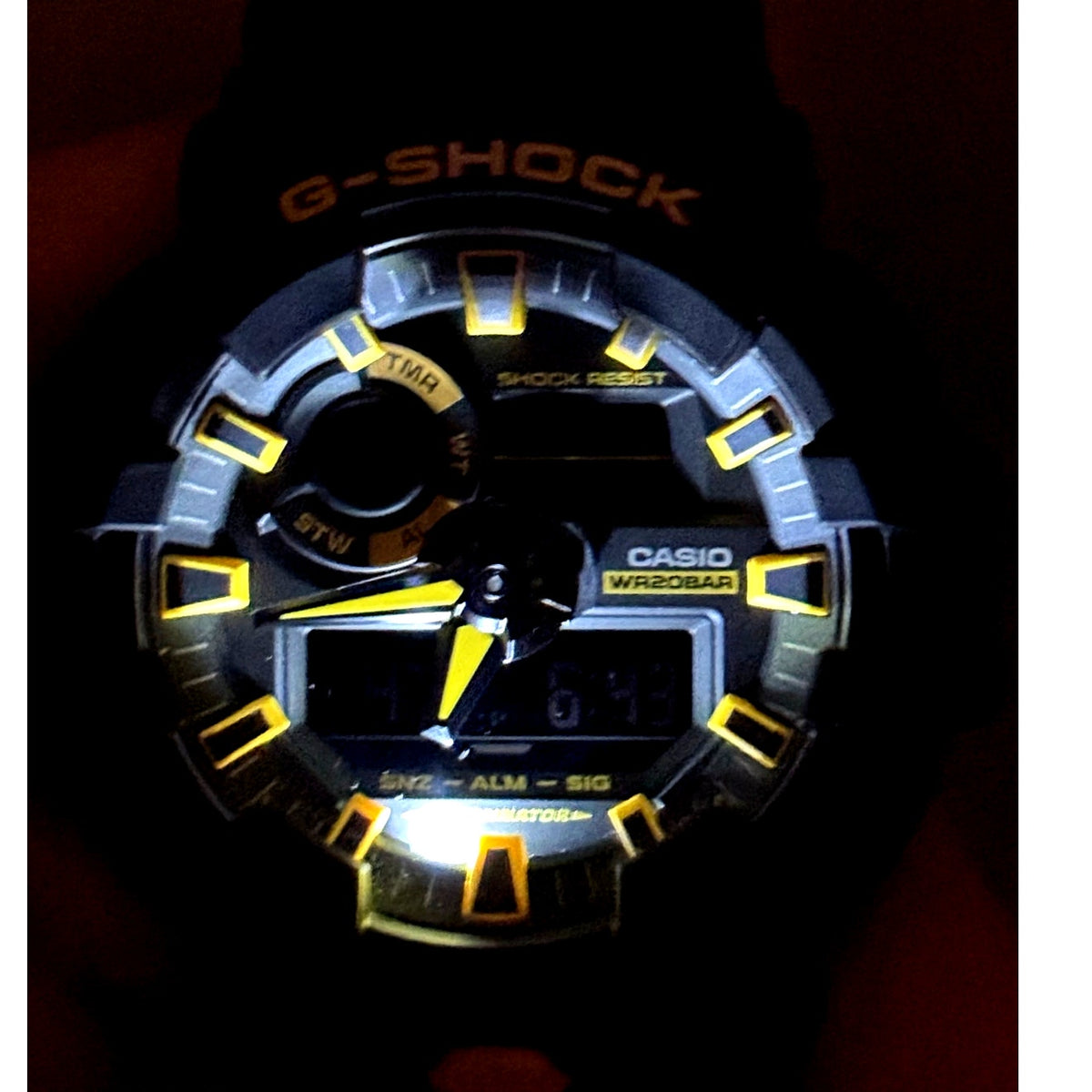Casio G-Shock GA-700CY-1A Caution Yellow Black Analog Digital Men’s Watch