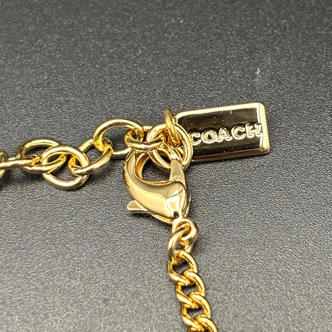 Coach x Observed By Us Charm Necklace Strawberry Heart Gold Tone NIB
