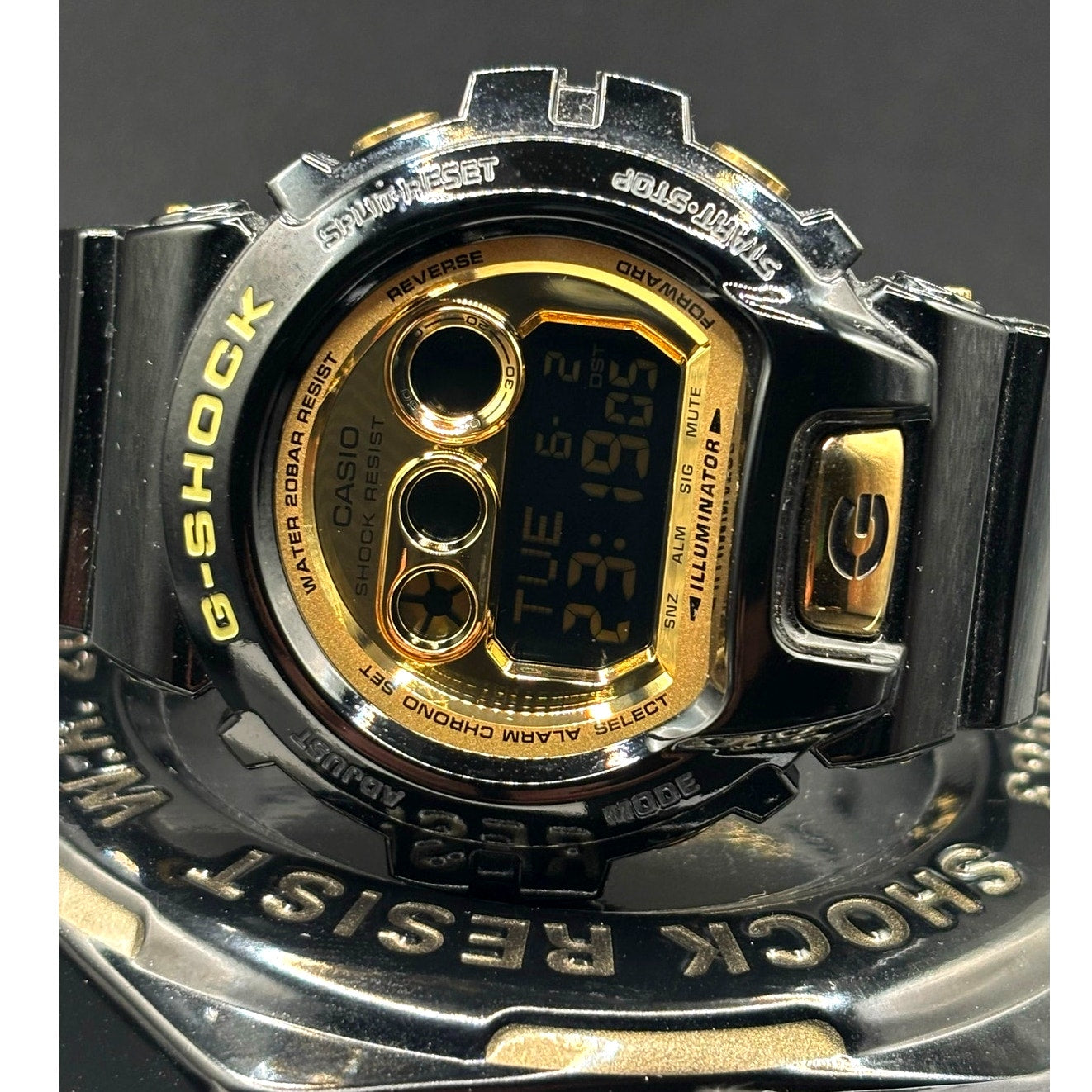 Casio G-Shock GD-X6900FB-1 Black Gold Mirror Dial XL Watch Full Set NIB