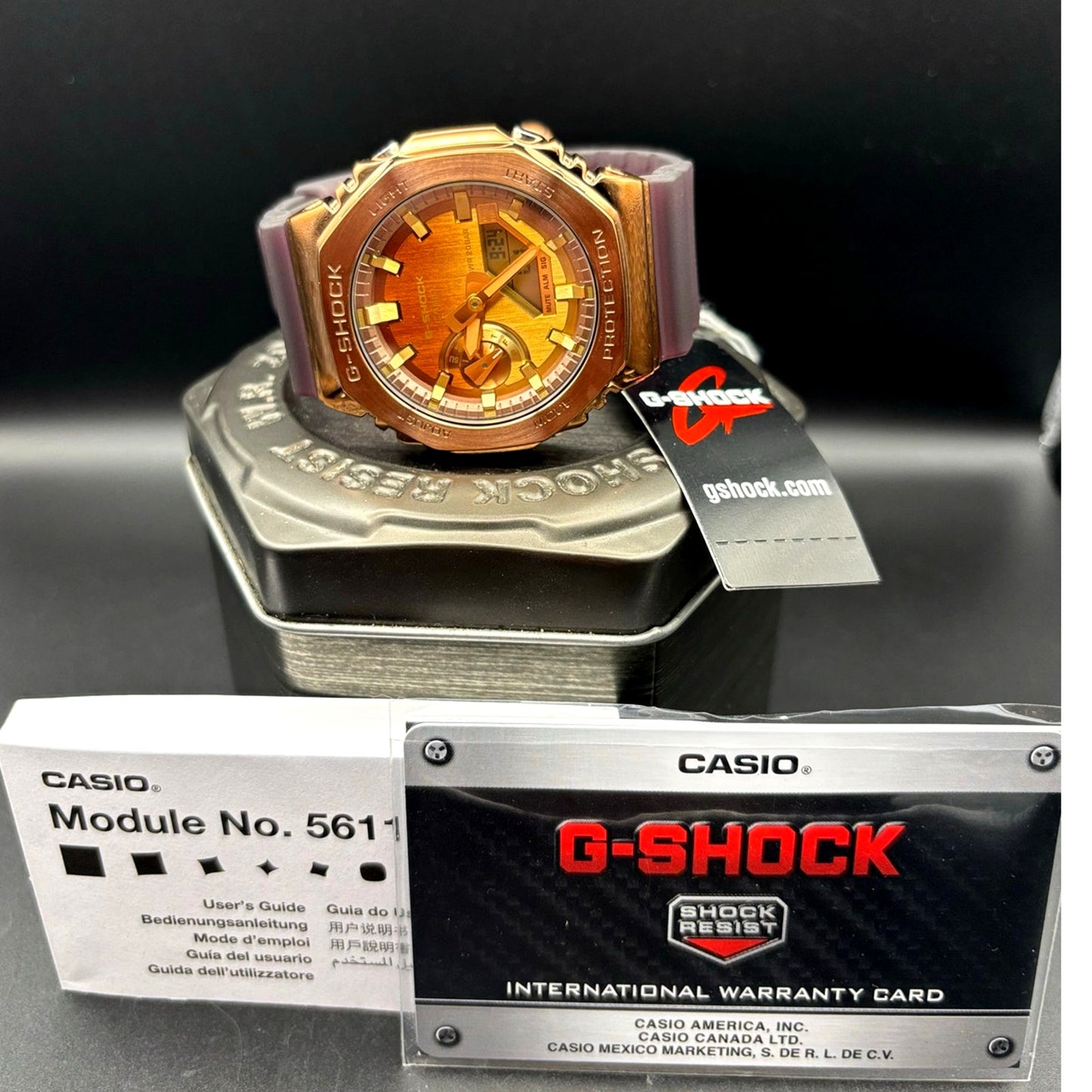 Casio G-Shock GM2100CL-5A CasiOak Metal Bronze Tone Ana-Digi Men's Watch NIBWT