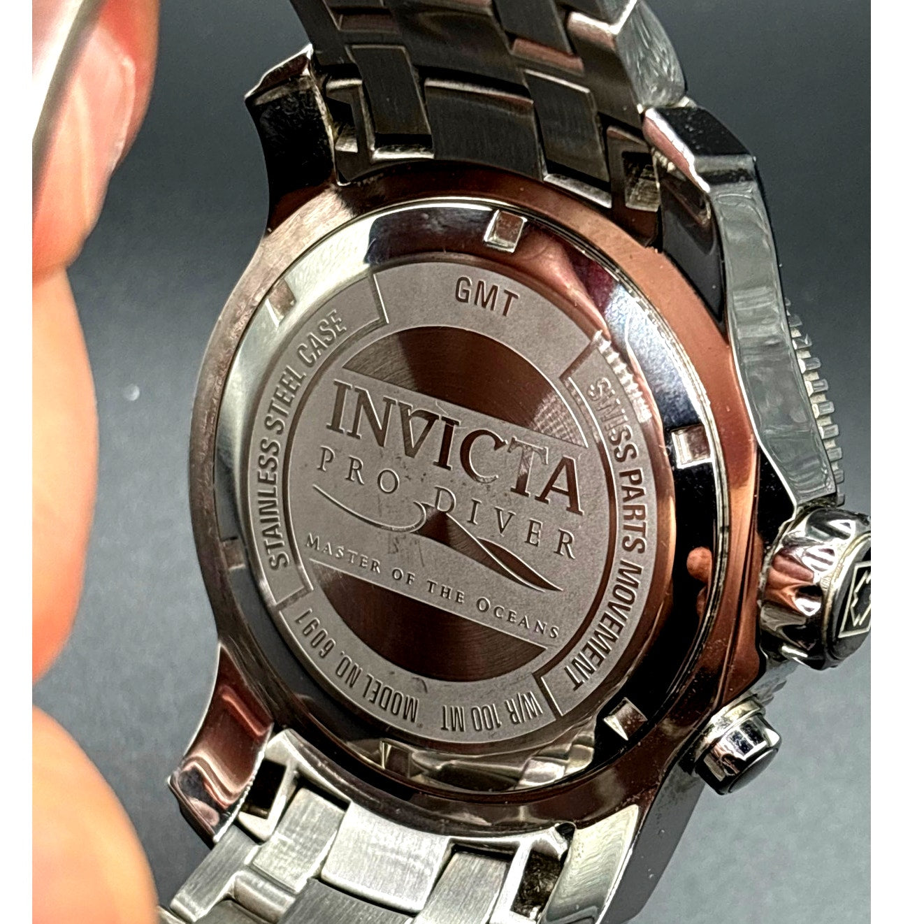 Invicta Pro Diver 6091 GMT 49mm Silver Dial Swiss Quartz Men's Watch