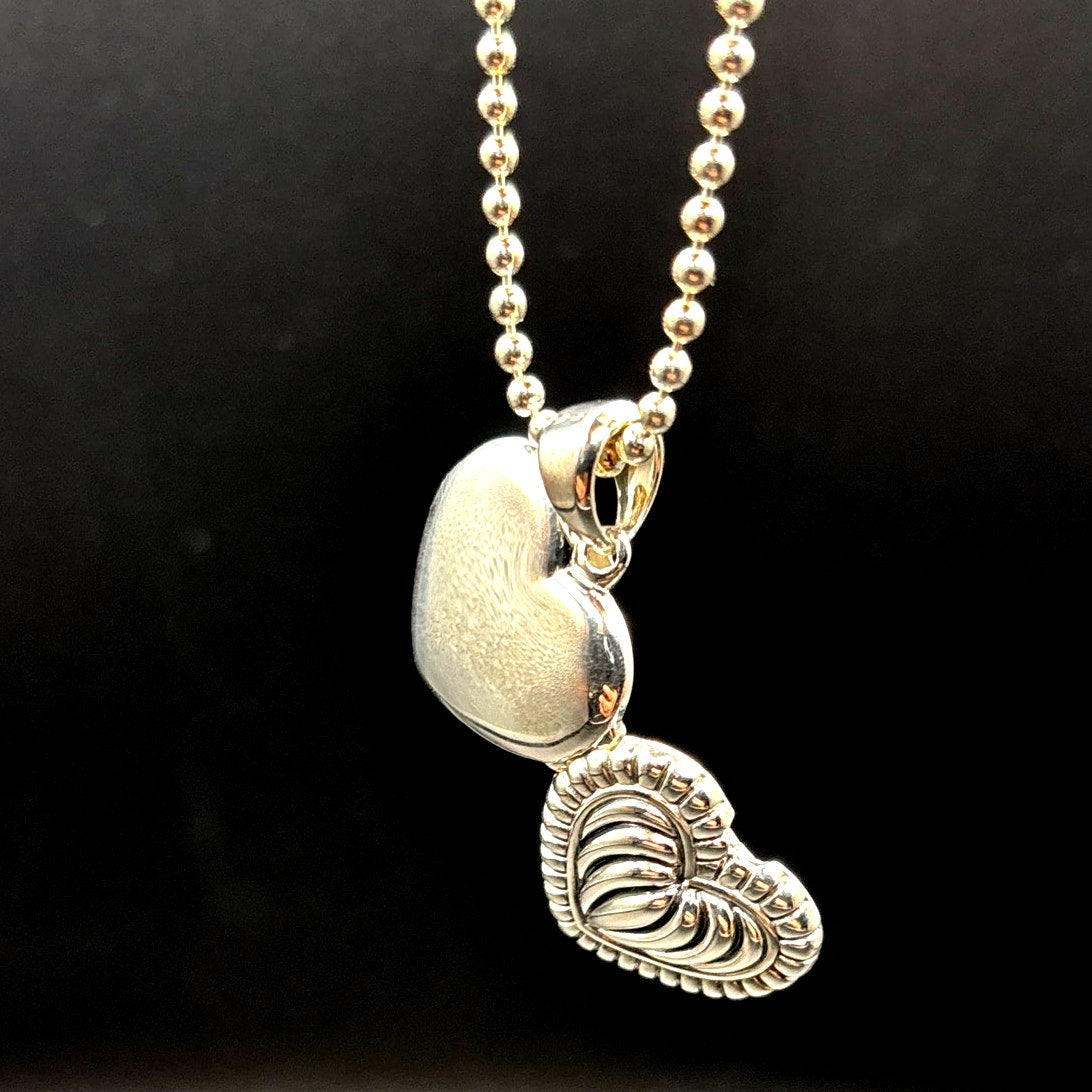 Lagos Beloved Fluted Heart Sterling Silver Locket Necklace Caviar Bead Chain NWT