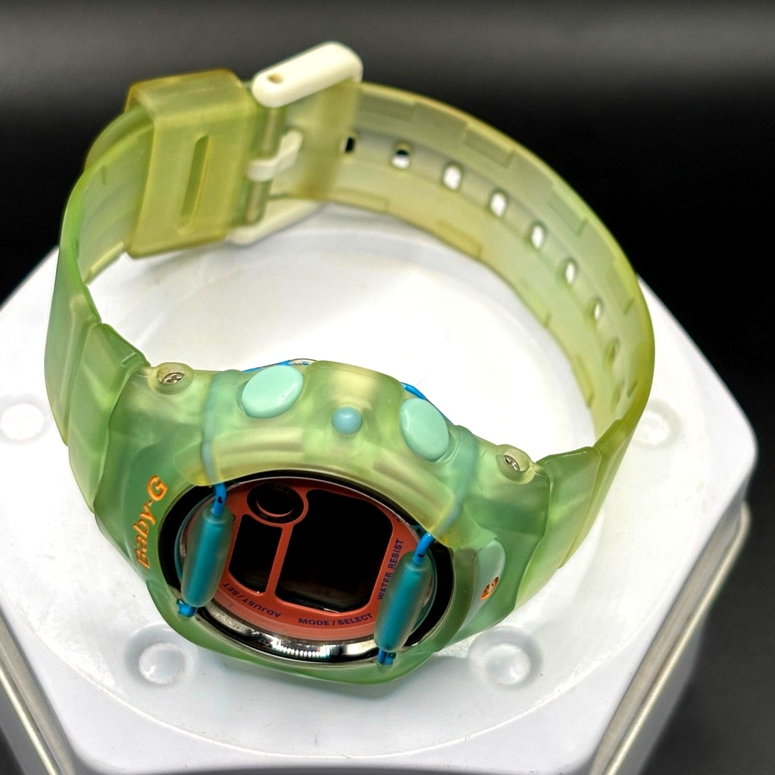 Casio Baby-G BG-169R Lime Green Translucent Digital Data Bank 200M Womens Watch
