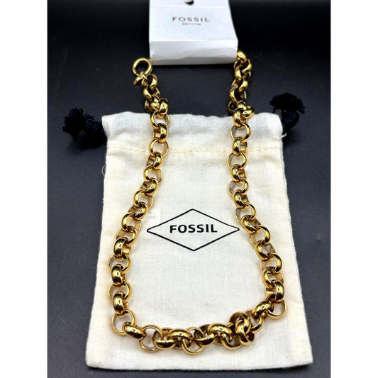 Fossil Women’s Archival Bold Links Chain Necklace JOF01105710 NIBWT