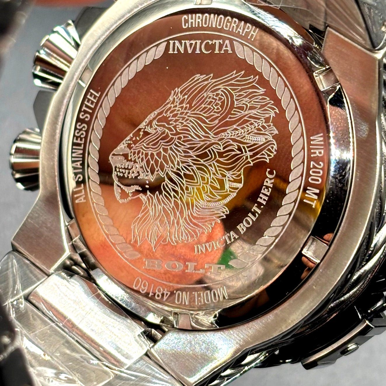 Invicta Bolt Herc 48160 Chronograph 54mm Black Stainless Steel Men’s Watch NIBWT