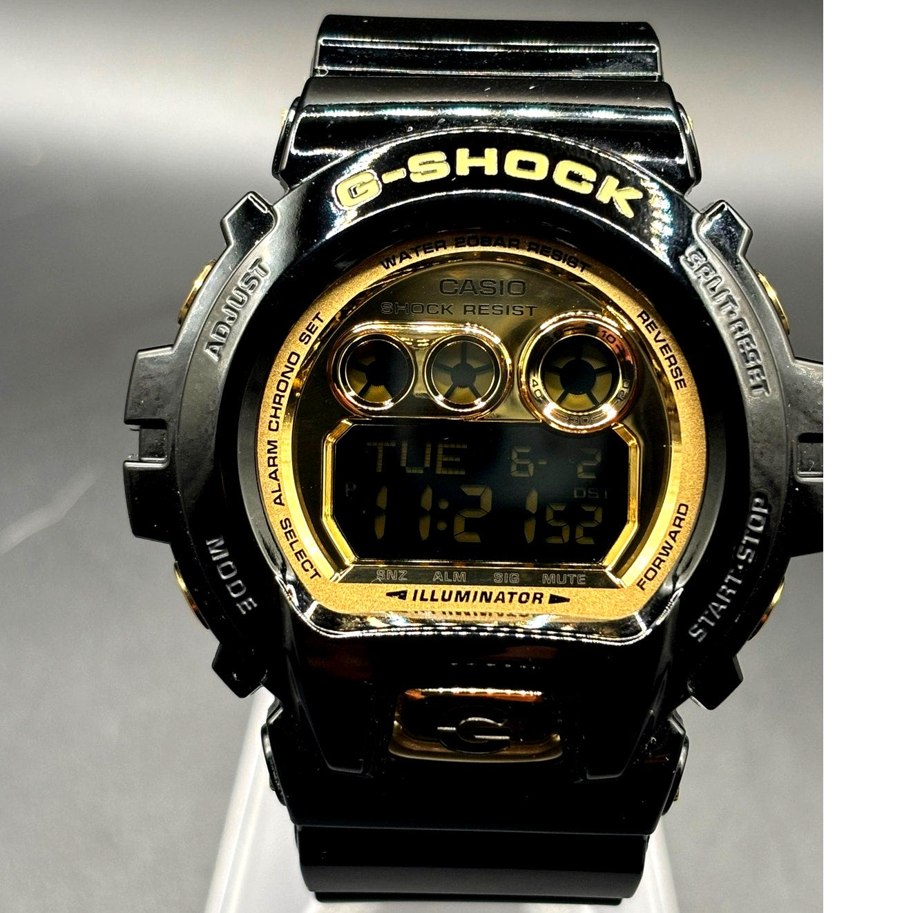 Casio G-Shock GD-X6900FB-1 Black Gold Mirror Dial XL Watch Full Set NIB