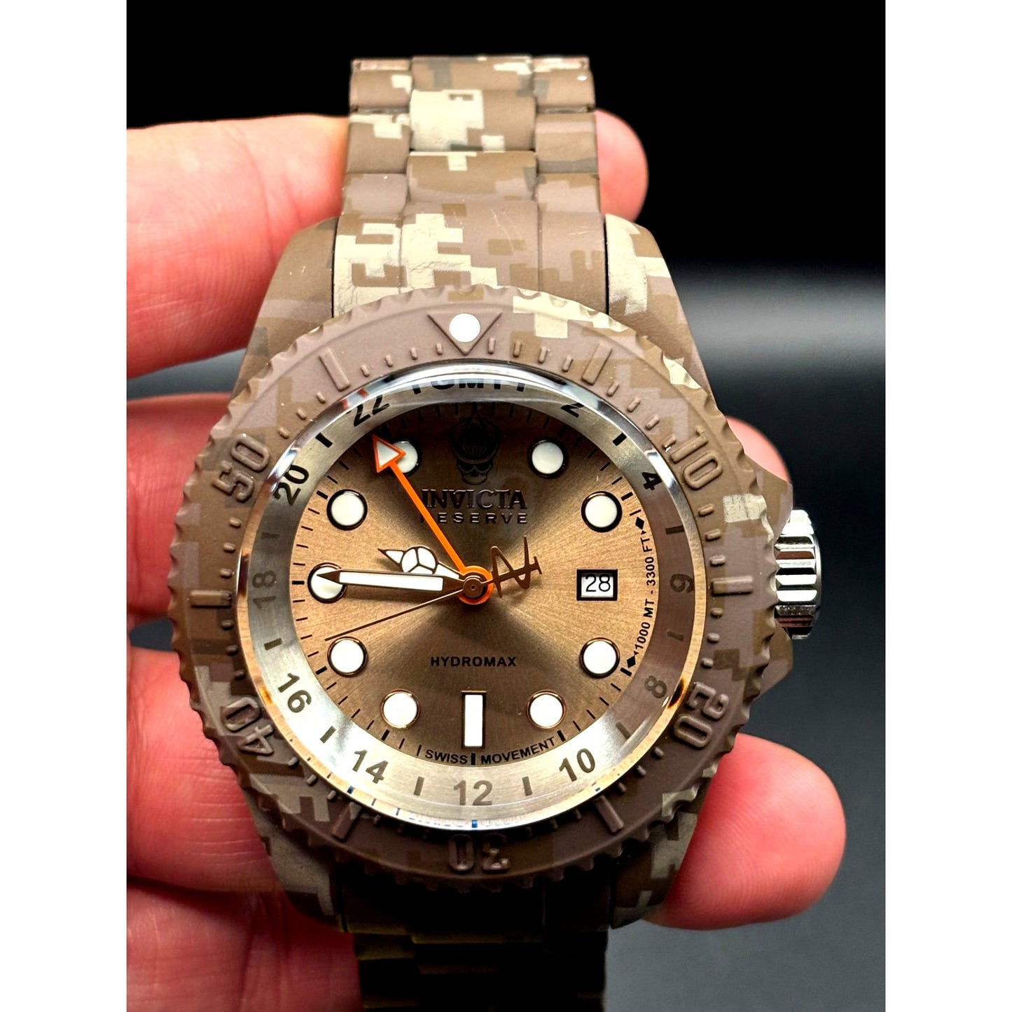 Invicta Reserve Hydromax GMT 45938 Swiss Movement 52mm Diver Men's Watch NIBWT