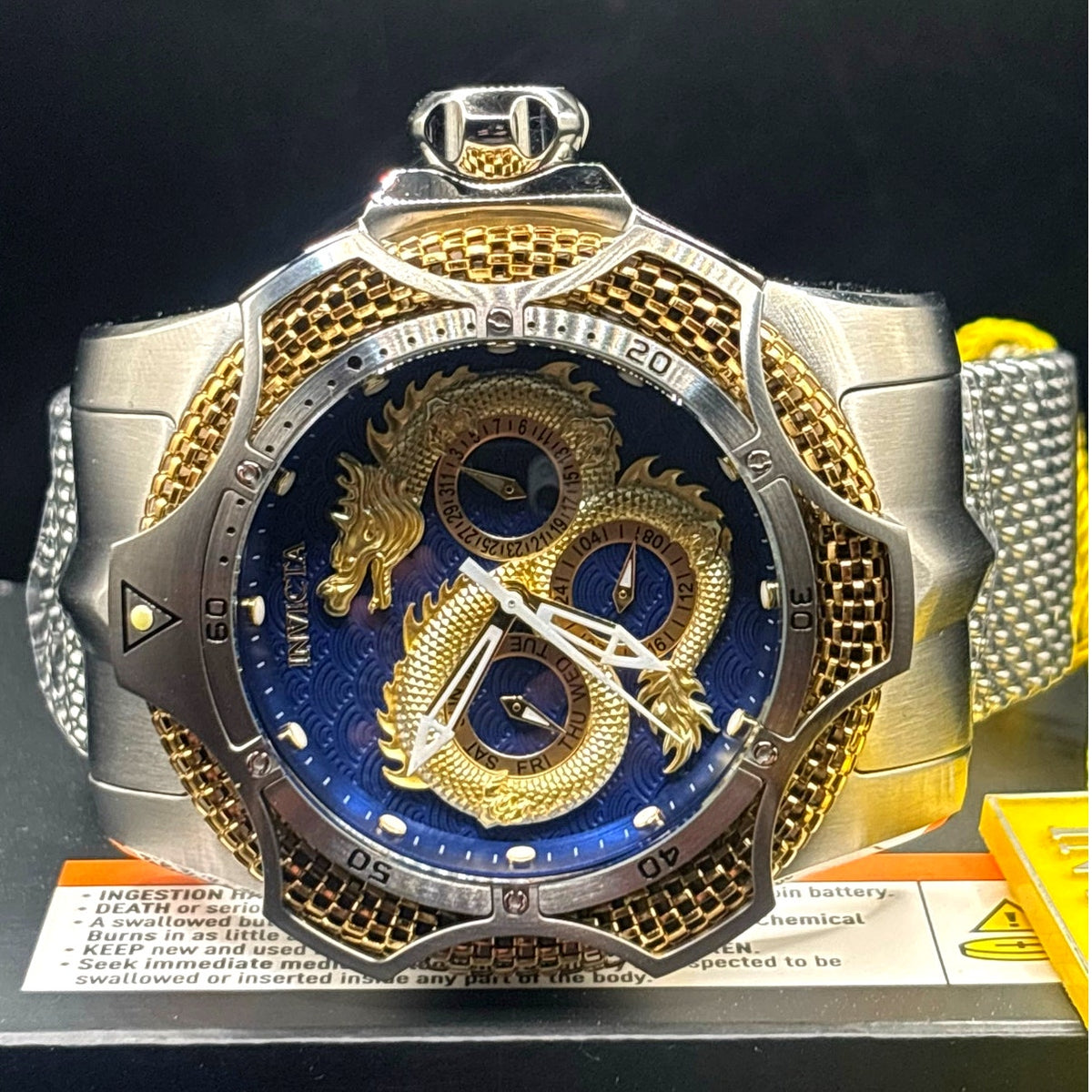 Invicta Venom Draconis 49189 Dragon Blue Dial Men’s Watch 53mm NIBWT