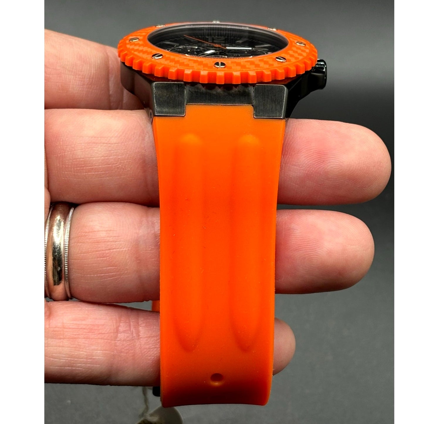 Guess Overdrive W11619G4 Orange 45mm Multifunction Men’s Watch 100M