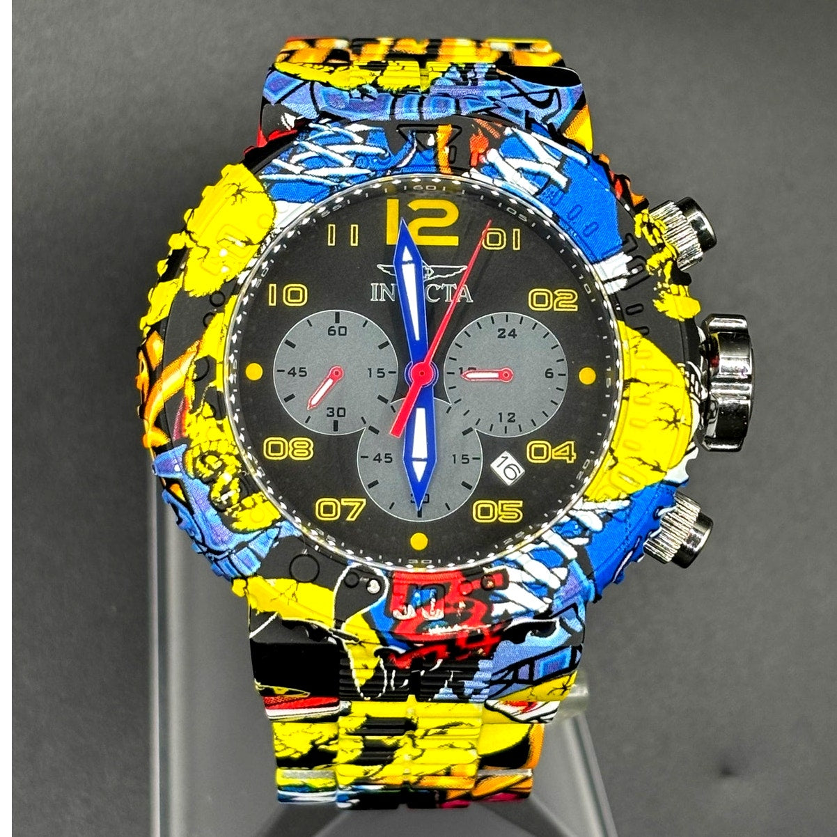 Invicta 36774 Zager Exclusive Graffiti Hydroplated 52mm Chronograph NIB