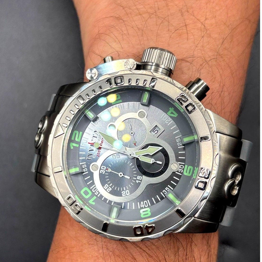 Invicta Corduba 6675 Chronograph 52mm Steel Polyurethane Grey Dial Men's Watch