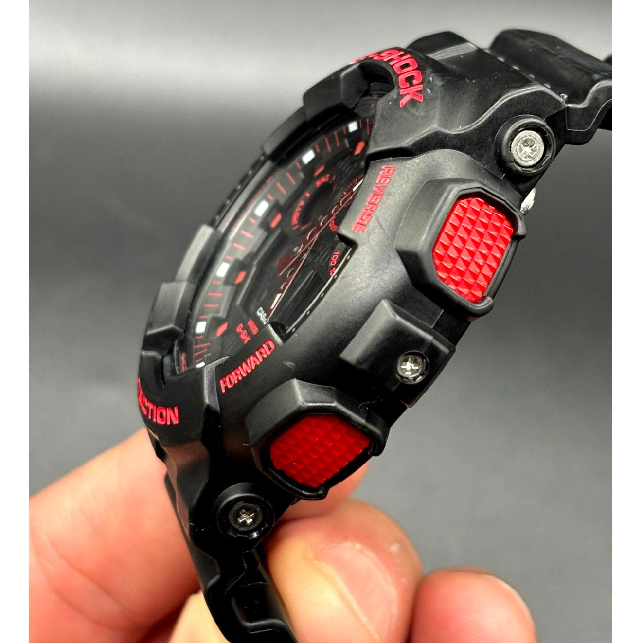 Casio G-Shock GA100BNR-1A Black Red Analog Digital Men's Watch