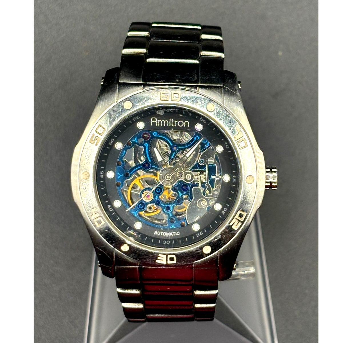 Armitron 20/4406SV Men’s Automatic Skeleton Watch 44mm Stainless Steel