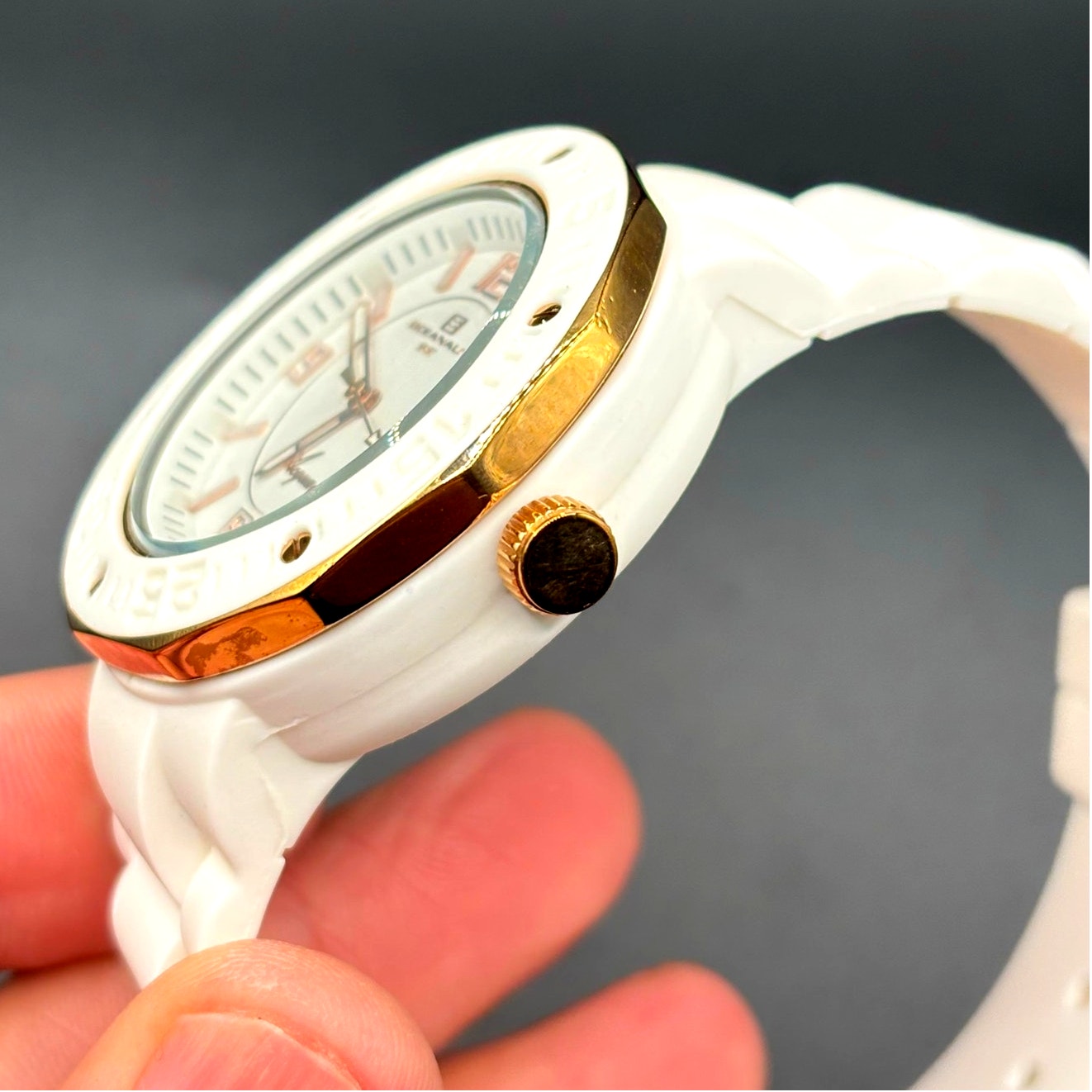 Oceanaut Acqua Sport OC0216 White Rose Gold 41mm Women's Watch NIB