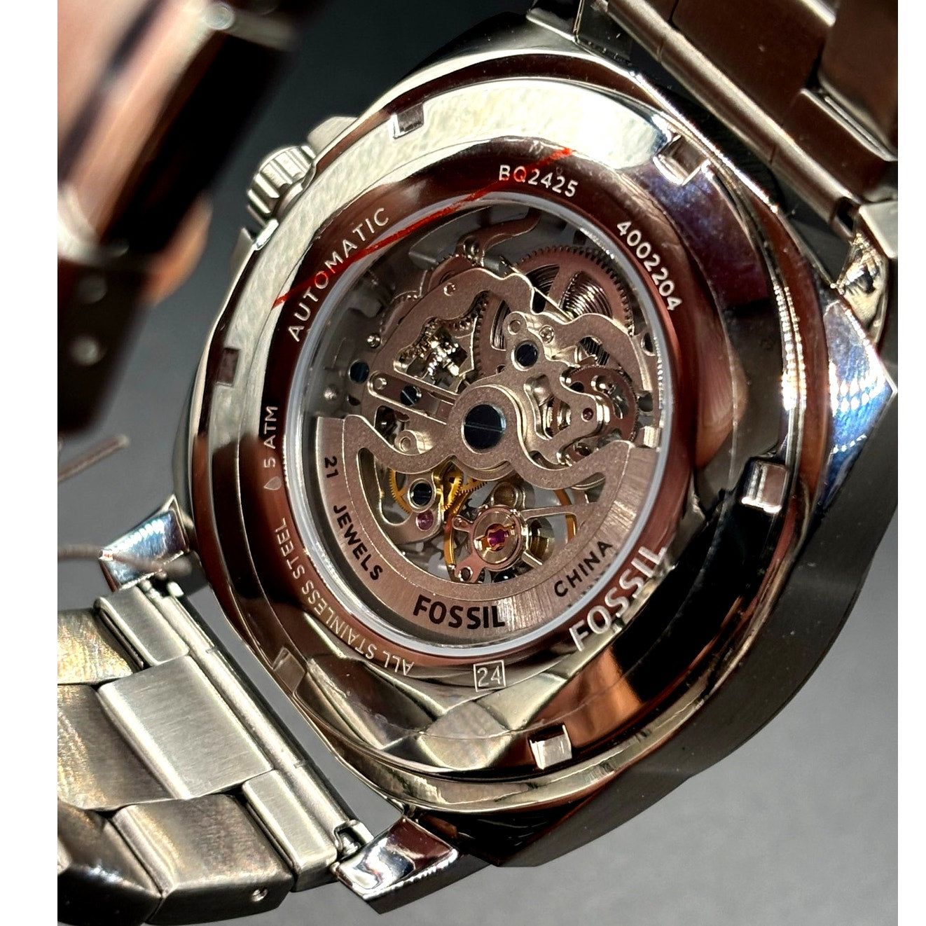 Fossil Privateer Sport BQ2425 Automatic Skeleton Men’s Watch 45mm NIB