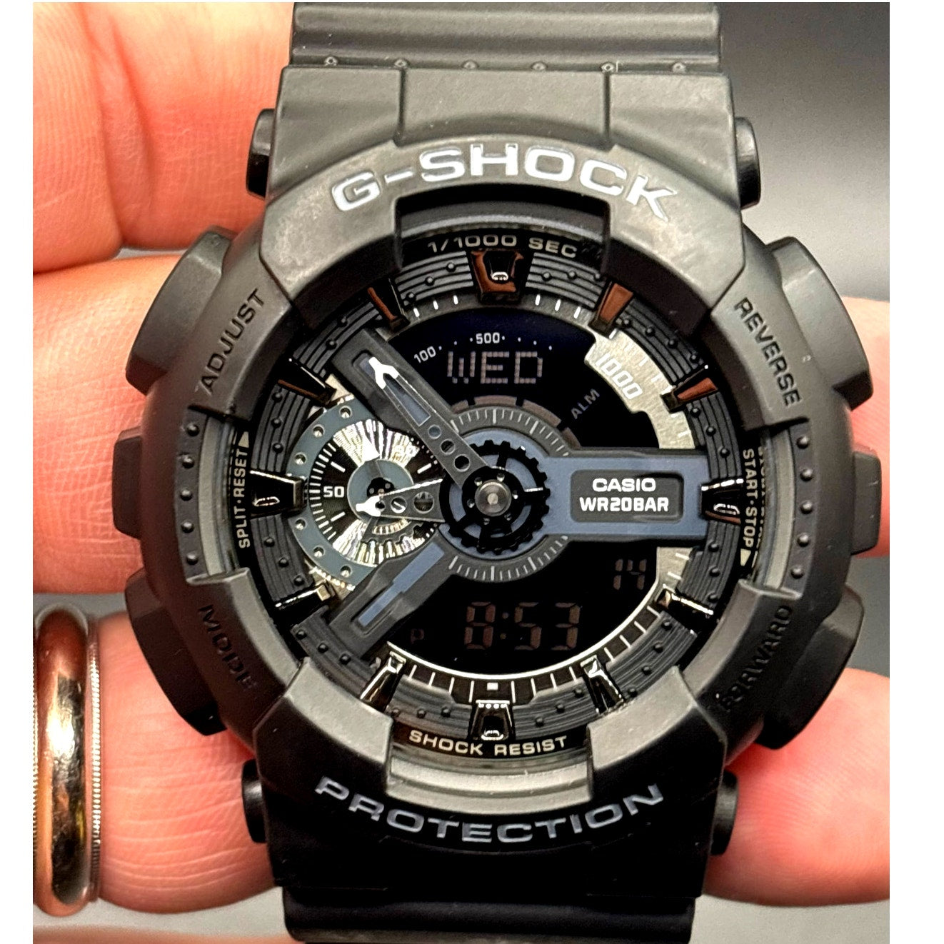 Casio G-Shock GA110-1B Men's Analog Digital Black Resin 200M Rugged Watch NIBWT