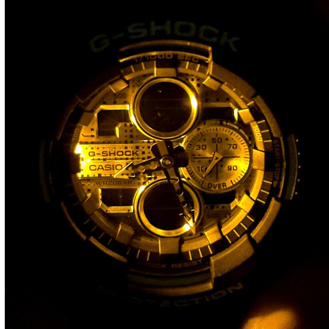Casio G-Shock GA140DC-1A Analog Digital Black Vivid Yellow Men's Watch