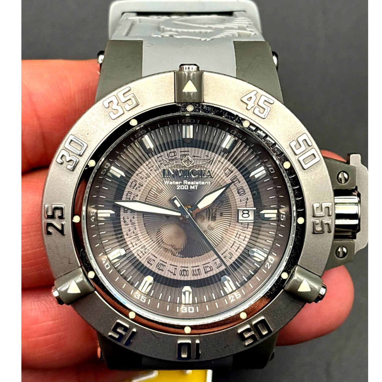 Invicta 10105 Subaqua NOMA III Grey Dial Rubber Strap 50mm Watch NIBWT