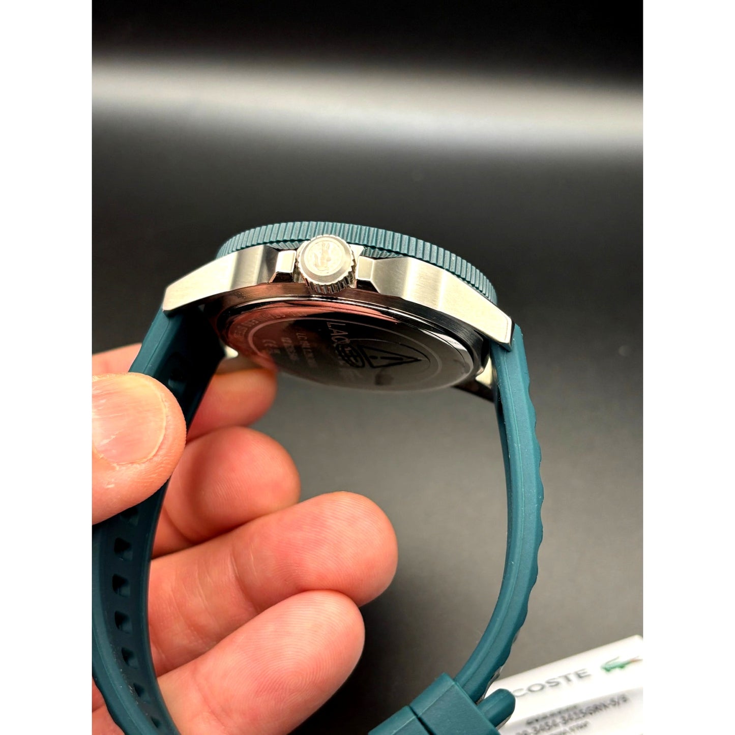 Lacoste Highkey 2011358 Men’s Green Silicone Strap Quartz Watch NIBWT
