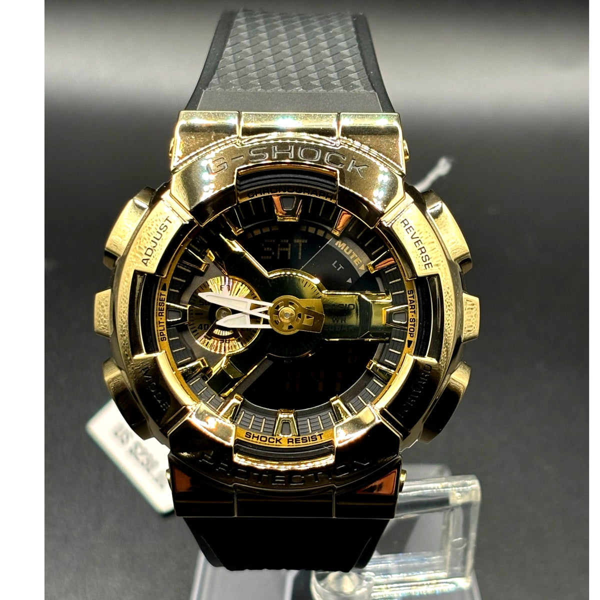 Casio G-Shock GM110G-1A9 Black Gold Metal Covered Analog Digital Watch NIBWT