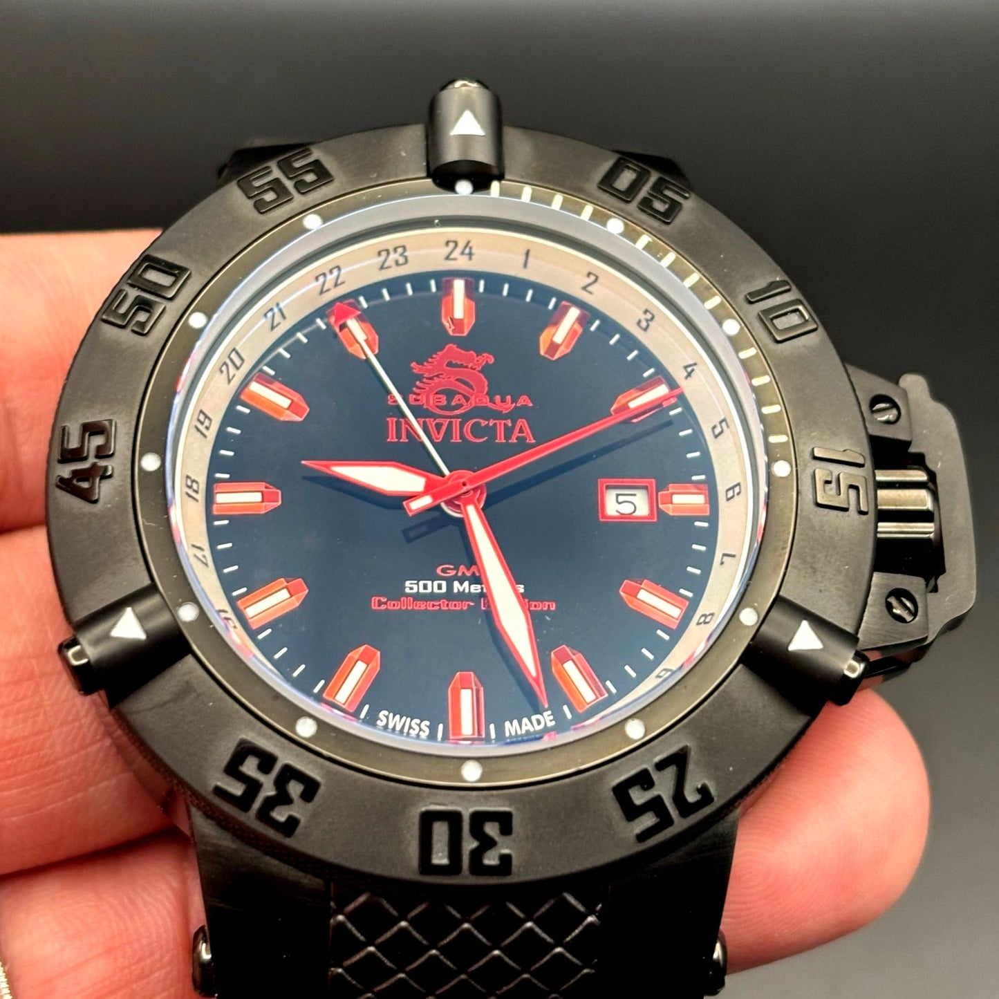Invicta SubAqua NOMA III 13919 Mens Collector Edition GMT 500M Swiss Made NIBWT