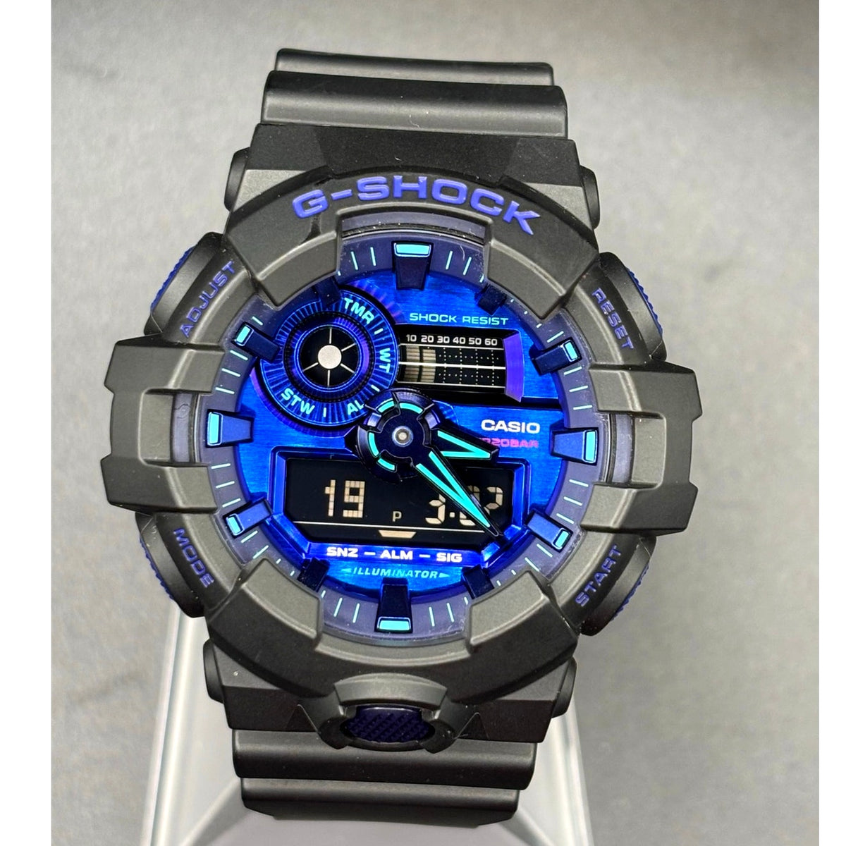 Casio G-Shock GA700VB-1A Virtual Blue Analog Digital Men’s Watch
