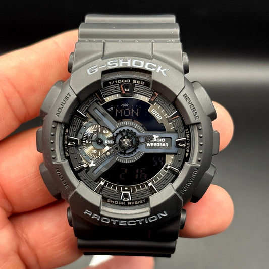 Casio G-Shock GA110-1B Men’s Black Analog-Digital 200M Watch NIBWT
