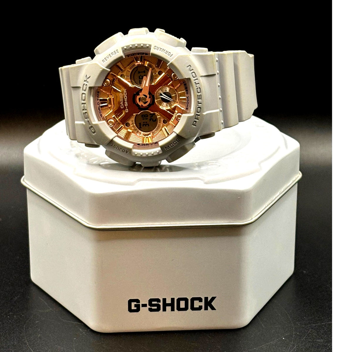 Casio G-Shock GMA-S120MF-8A Matte Gray Metallic Rose Gold Dial Women's Watch