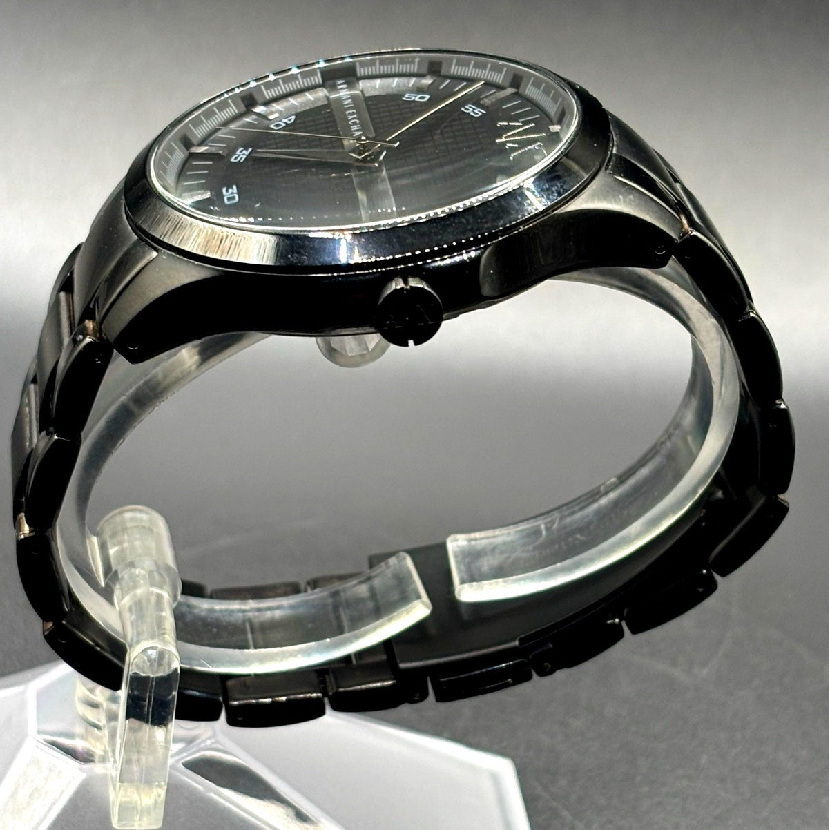 Armani Exchange AX2104 Hampton Black Ion Plated Men's Watch Date 46mm