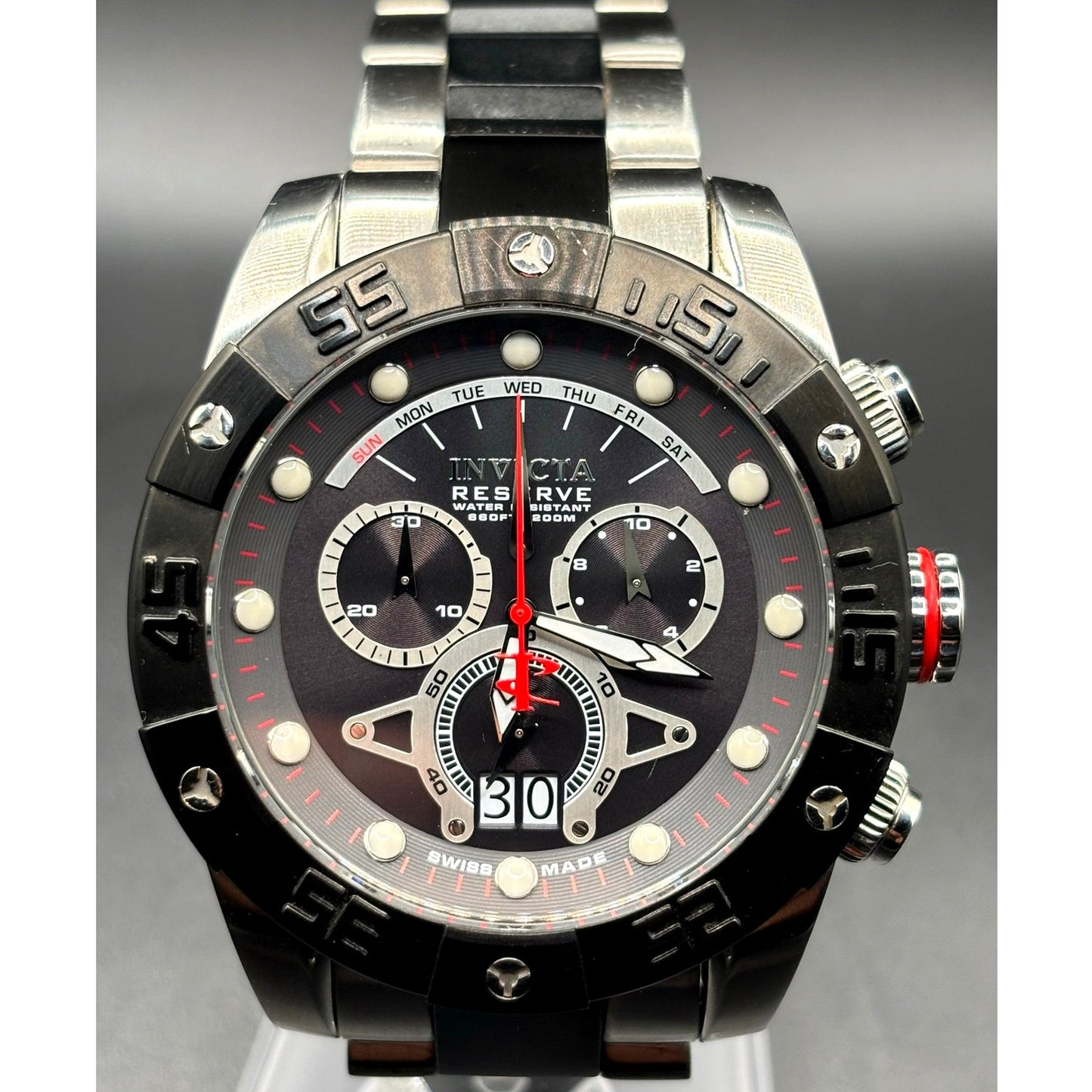 Invicta Reserve Leviathan II 0329 Swiss Made Chronograph 53mm Watch OOS