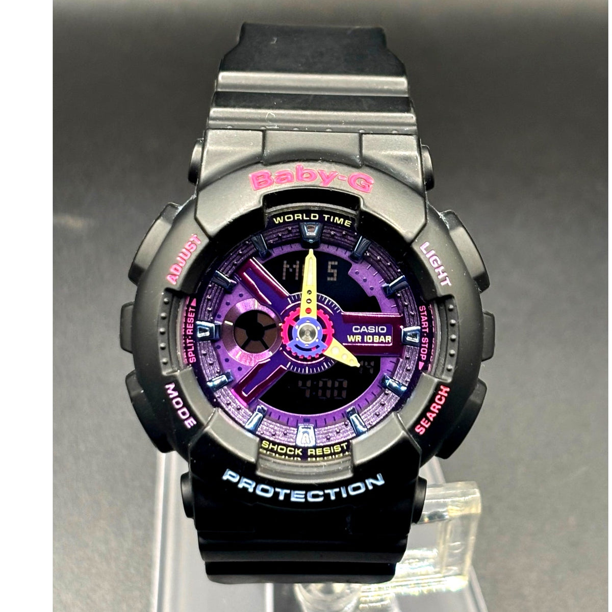 Casio Baby-G BA-110TM-1A Decora Style Analog Digital Black Purple Women’s Watch