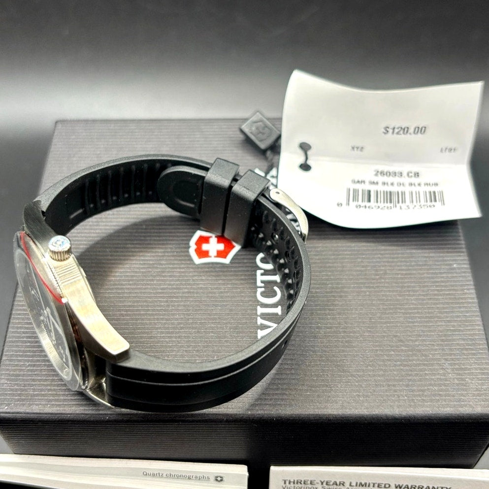 Victorinox Swiss Army Garrison 26033.CB Black 34mm Swiss Watch NWT Full Set