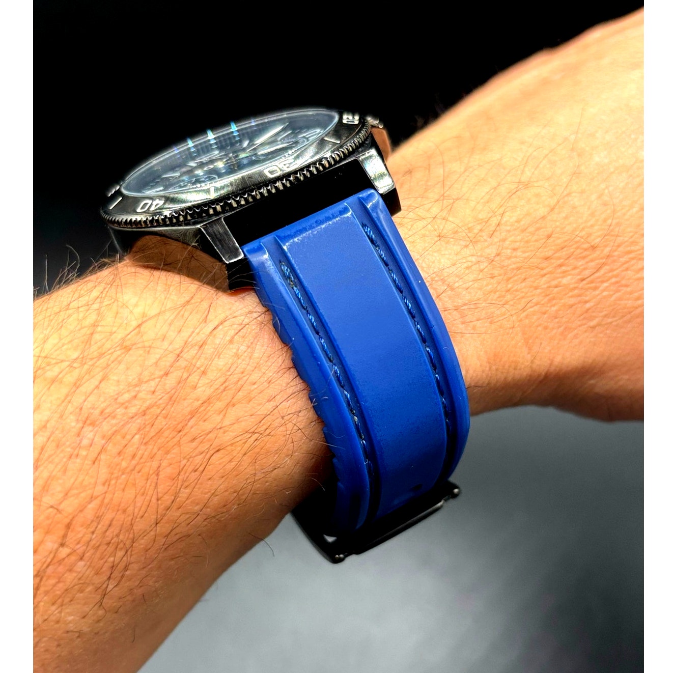 Fossil Flynn BQ2016 Multifunction Dive Style Blue Silicone Men's Watch 45mm